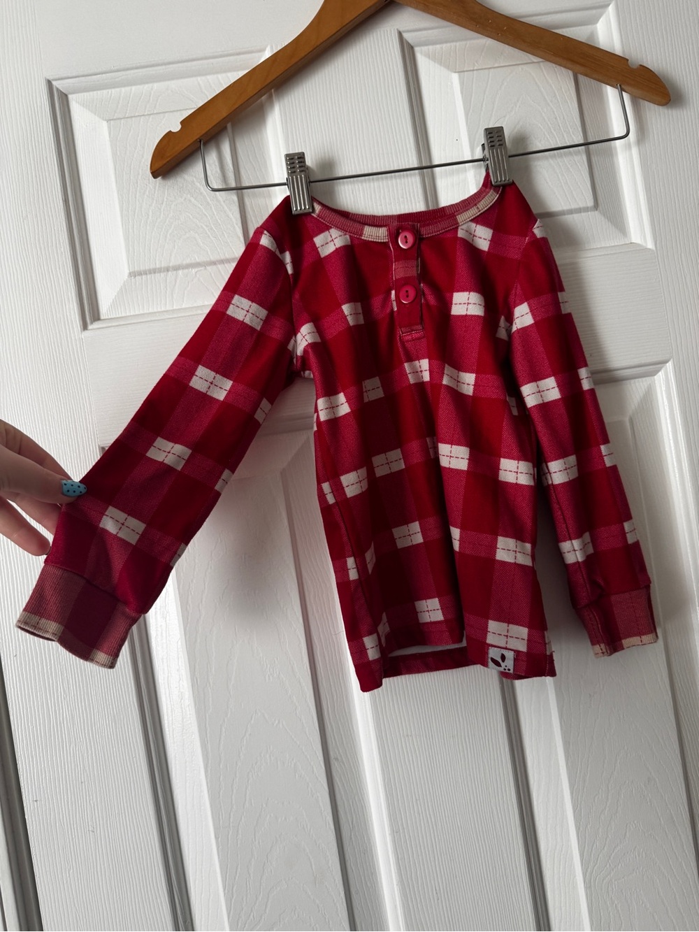 Sweet Honey Red Plaid Toddler Lounge Set 3T Top & Bottom